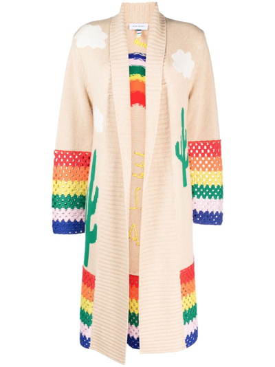 Mira Mikati Sleep All Day Embroidered Cardigan In Neutrals
