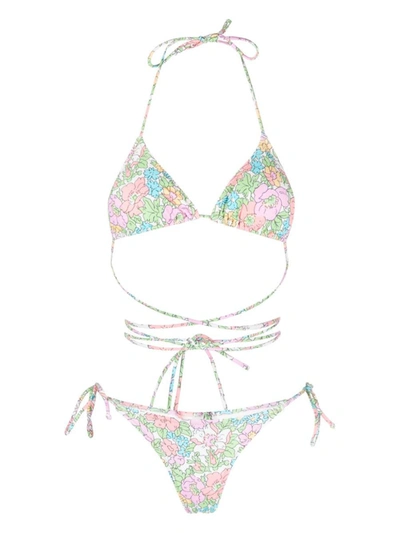 Reina Olga Swimwear In Pastel Neon Floral