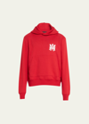 Amiri Long-sleeved Hooded Hoodie In Red