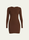 ÉTERNE LONG-SLEEVE CREWNECK KNIT MINI DRESS