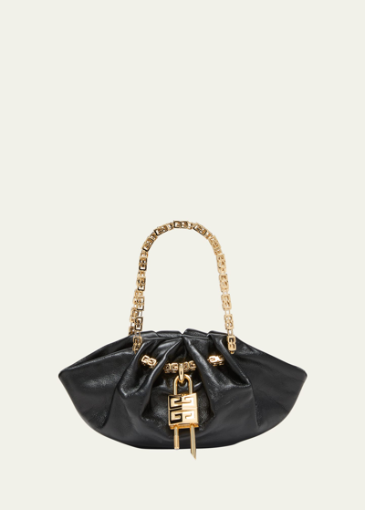 Givenchy Mini Kenny Neo Shoulder Bag In Leather In Black