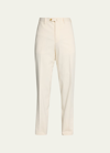 Cesare Attolini Men's Winter Twill Dress Pants In W12-white