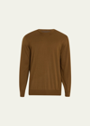 Loro Piana Virgin Wool Crewneck Sweater In Desert