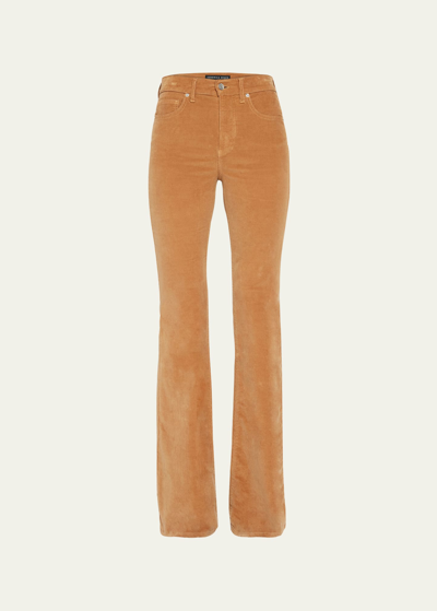 Veronica Beard Jeans Carson High Rise Ankle Flare Jeans In Camel