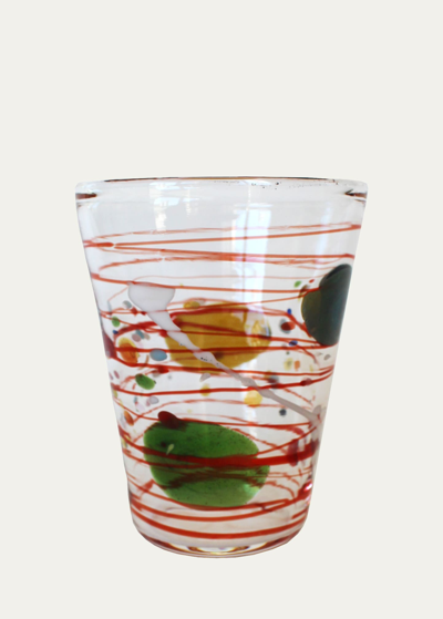 Massimo Lunardon Multicolor Swirl Water Glass