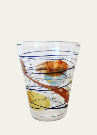 Massimo Lunardon Multicolor Swirl Water Glass