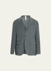 Massimo Alba Catch2 Cotton-corduroy Suit Jacket In Gray