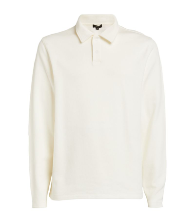 Vince Knitted Polo Shirt In Off White