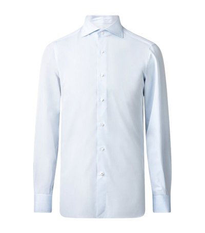 Isaia Cotton Dress Shirt In Blue