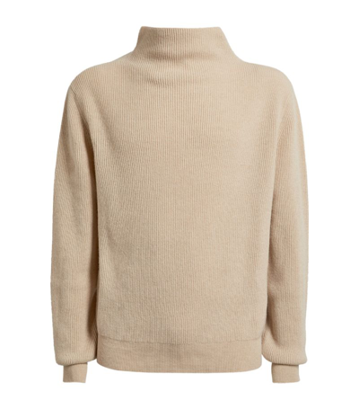 The Row Cashmere High-neck Daniel Sweater In Beige