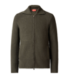 ISAIA WOOL ZIP-UP SWEATER