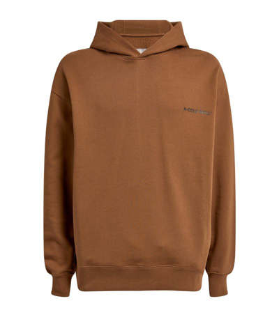 A-cold-wall* Essentials Logo-print Cotton Hoodie In Brown