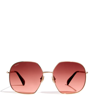 Max Mara Metal Frame Sunglasses In Brown