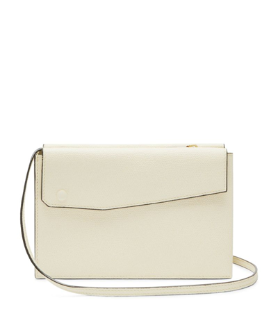 Valextra Pocket Slim Cross-body Bag In White