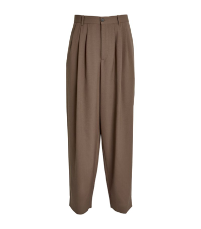 The Row Rufus Wide-leg Pants In Taupe