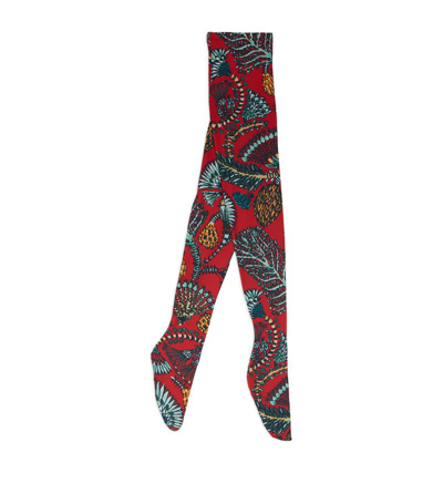 La Doublej Patterned Tights In Multi