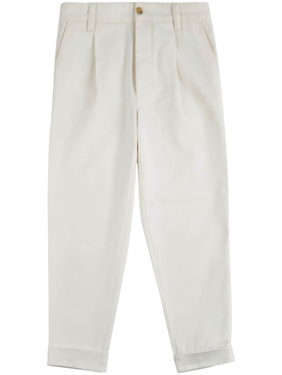 Tod's Straight-leg Chino Trousers In White