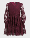 Bardot Junior Junior Girls' Venice Lace Mini Dress - Little Kid, Big Kid In Burgundy