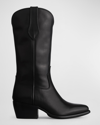 Rag & Bone Rb Calfskin Cowboy Boots In Blk