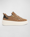 Nerogiardini Platform Wedge Sneaker In Malt