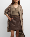 BRUNELLO CUCINELLI FLORAL SEQUINED BRUSHED MOHAIR CARDIGAN COAT