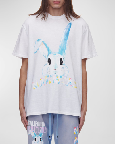 Nahmias Men's Watercolor Bunny T-shirt In Wht