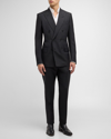 TOM FORD MEN'S ATTICUS DOUBLE-BREASTED SOLID SUIT