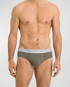 Hanro Cotton Essentials Two-pack Briefs In Antique Greenebon