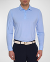 Robert Graham Men's Alastor Stretch-knit Polo Shirt In Light Blue