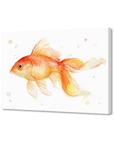 Curioos Goldfish Watercolor By Olechkadesign Wall Art
