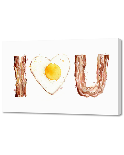 Curioos I Heart You Bacon And Egg By Olechkadesign Wall Art