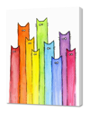 CURIOOS RAINBOW OF CATS BY OLECHKADESIGN WALL ART