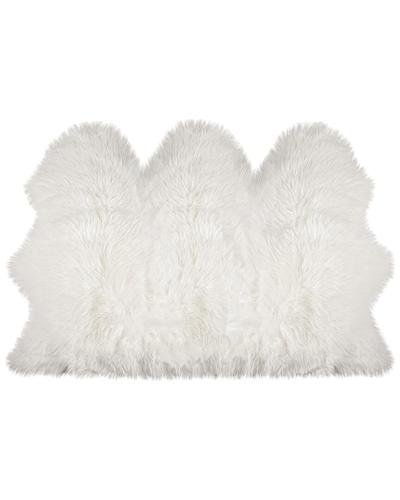 Natural Group Luxe Gordon Trio Faux Sheepskin Rug In Off-white