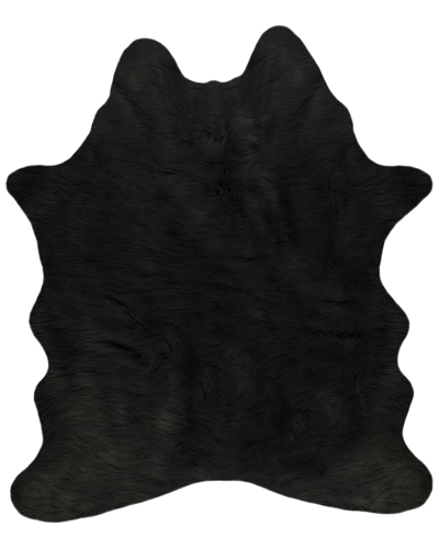 Natural Group Faux Cowhide Rug In Black