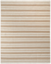 Weave & Wander Granberg Transitional Stripes Pet & Polyester Area Rug In White