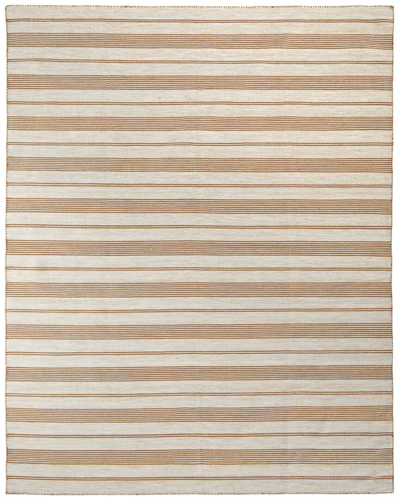 Weave & Wander Granberg Transitional Stripes Pet & Polyester Area Rug In White