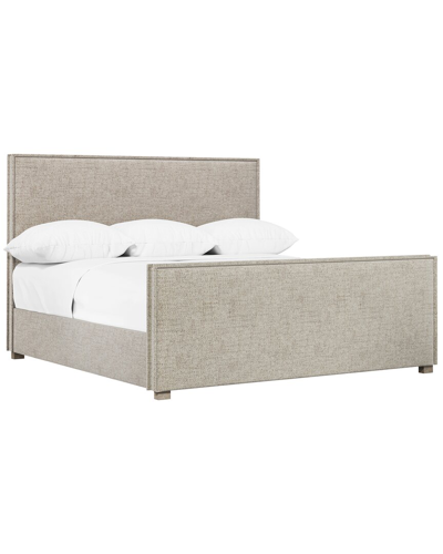 Bernhardt Loft Sawyer King Panel Bed With Tan Upholstery