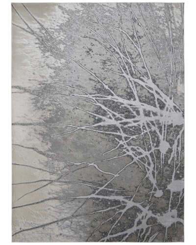 Weave & Wander Oria Transitional Abstract Polyester & Polypropylene Accent Rug In Grey
