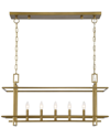 Lumanity Ormand 5-light Brass Linear Kitchen Island Pendant In Gold