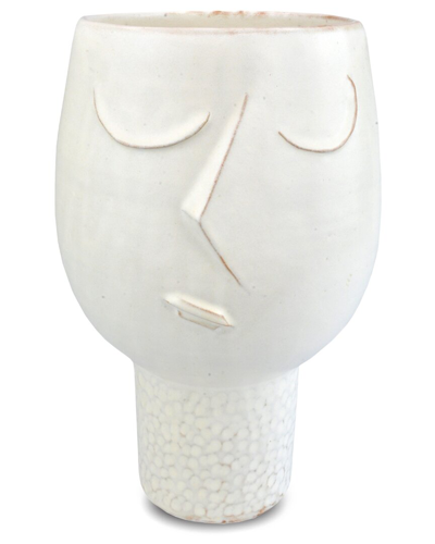 Currey & Company Marthe White Vase