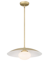 LUMANITY LUMANITY DECLAN MODERN DISC SATIN BRASS 18IN PENDANT CEILING LIGHT