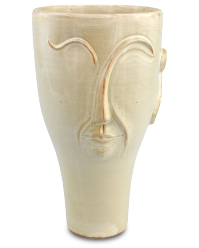 Currey & Company Poet Large Vase In White