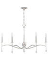LUMANITY LUMANITY VIVIENNE STATEMENT 4-LIGHT SILVER AND CRYSTAL CHANDELIER
