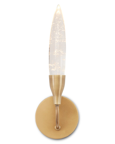 Currey & Company Ischia Brass Wall Sconce In Gold