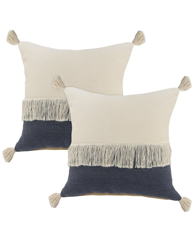 LR HOME LR HOME SET OF 2 CARNIVAL COLOR BLOCK THROW PILLOWS
