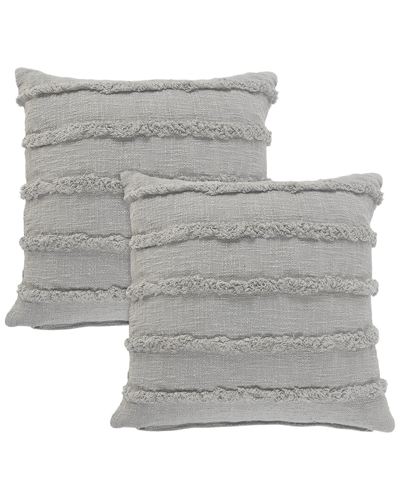 LR HOME LR HOME SET OF 2 RORY SOLID THROW PILLOWS