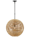 LUMANITY LUMANITY KINGSTON RATTAN SINGLE-LIGHT GLOBE PENDANT