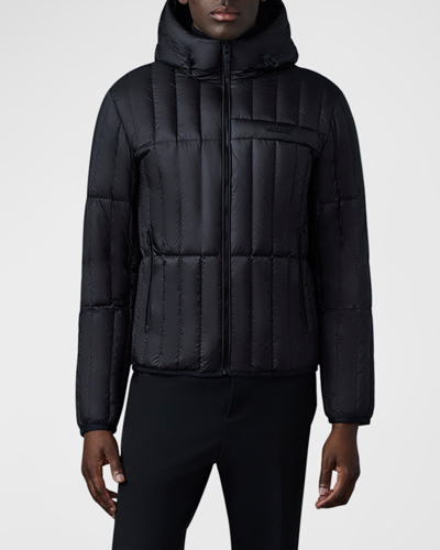 Mackage Men's Peter Translucent Ripstop Light Down Jacket In Black