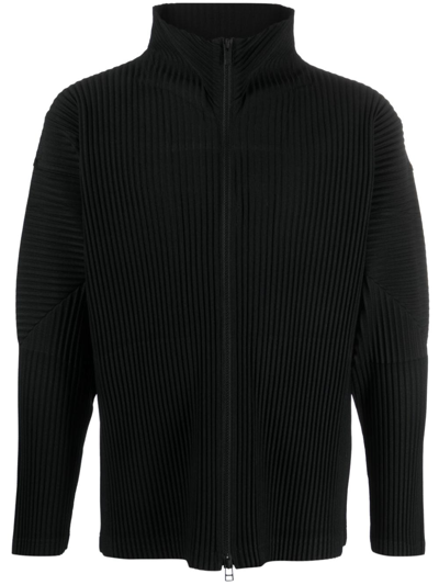 Issey Miyake Pleated Sweatshirt In Black