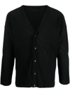 ISSEY MIYAKE PLEATED BUTTONED CARDIGAN